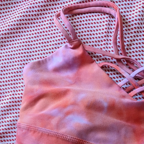 SALE Joylab Tie Dye M Sports Bra, Pink Orange Purple size 4 6 - Picture 5 of 10